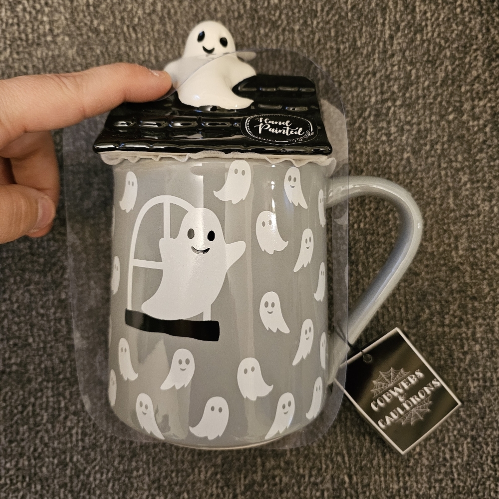 Ghost Coffee Mug W/ Ghost Topper
